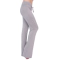 Miniatyrbild 1 av 2: Dam Enfärgad Dragsko Lös Yogabyxa Andningsbar Gym Sport Pilates Långa Byxor Light Grey 3XL