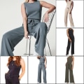 Miniatyrbilde 3 av 5: Ermeløs, ensfarget jumpsuit, vaskbart stoff med høy stretch, klær for daglig bruk, jobb og fest Rice White S