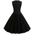 Pikkukuva 2 / 5: Kirjailtu V-aukkoinen vintage 50-luvun 60-luvun Rockabilly Iltapuku Swing Mekko Midimekko XL