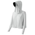 Miniatyrbild 1 av 5: Lös Hooded Mask Solskyddskläder Andningsbara Mjuka Långärmade Kläder För Sportaktiviteter Light Gray Mask