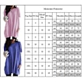 Miniatyrbillede 2 af 2: Dame Ensfarvet Langærmet Oversize Rund Hals T-shirt Kjole Løs Tunika Lange Toppe Plus Størrelse Blue M