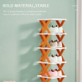 Miniatyrbillede 5 af 5: Stabelbar skohylde i plastik, gør-det-selv, frit kombinerbar, med niveauer Nordic Blue Three Layers