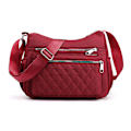 Miniatyrbild 2 av 2: Enfärgad Messenger-väska för damer, flera fickor, crossbody axelväska, fritidsväska för semesterresor Red