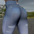 Miniatyrbild 3 av 5: Yoga Jeans för Kvinnor Visar Smal Kropp Stark Elasticitet Byxor För Daglig Utomhus Shopping 1604 L