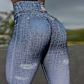 Miniatyrbillede 3 af 5: Yoga Jeans til Kvinder, Viser Slank Krop, Stærk Elasticitet, Bukser Til Daglig Udendørs Shopping 1604 M