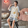 Miniatyrbild 3 av 5: Sanrios Kawaii Cinnamoroll Cartoon Bomull Pyjamas Kortärmad Shorts Tunn Söta Hemkläder Set Kan Bäras Utomhus L Cinnamoroll