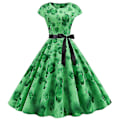 Pikkukuva 1 / 4: Naisten St. Patrick's Day Retro Lyhythihainen Iso Hame Mekko COLOR2 L