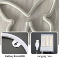 Miniatyrbilde 2 av 3: Sommerfugl LED Neon Skilt Bord Nattlys USB Neonlampe For Soveromsdekor Pink