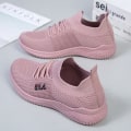 Miniatyrbillede 3 af 5: Dame Fritid Mesh Arbejdssko Skridsikre Sko med Blød Sål Egnet til Camping Indendørs Gåture Pink 41