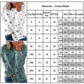 Miniatyrbilde 2 av 2: Dame Casual Stjerne Trykket Langermet Rund Hals T-skjorte Tunika Topper Bluse Pluss Størrelse Høst Wine Red 5XL