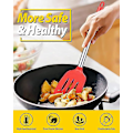 Miniatyrbild 5 av 5: 2-pack silikon stekspade, non-stick slitsad köksspatel, hög värmebeständig BPA-fria köksredskap, idealisk köksutrustning för fisk, ägg, pannkakor red