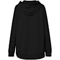 Miniatyrbillede 3 af 5: Dame Hættetrøjer Blonde Patchwork Langærmet Hættetrøje Casual Mode Tunika Pullover Stilfuld Elegant Sweatshirt Snøre Jumper Toppe Med Lommer Black M