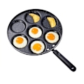 Miniatyrbillede 1 af 2: 5 Huller Æggepandekage Madlavningsmaskine Husholdnings Non-stick Fødevaregodkendt Æggepande God Hjælper Til At Lave Morgenmad