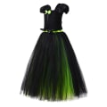 Pikkukuva 2 / 5: Wizard Party Lasten Mekko Taikatyttö Mekko Halloween Pitkä Noidan Mekko Iltaesitys Mekko Green M