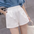 Miniatyrbild 2 av 5: Sommarshorts för damer, hög midja, ledig A-linjemodell, hotpants för shopping och semester White S