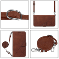 Miniatyrbillede 3 af 5: Etui til Tcl 30t med snor, crossbody halsrem, telefonetui, pung, magnetisk lædercover brown