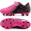 Miniatyrbilde 3 av 5: Fotballsko for barn, faste knotter, gutter, jenter, atletiske utendørssko Pink black 31