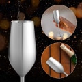 Miniatyrbillede 2 af 5: 2 stk. Beautify Brudsikre Champagnefløjter i Rustfrit Stål Sliver