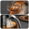 Miniatyrbild 5 av 5: Transparent tekanna set sommar te dricka kittel rund värmebeständig tekanna 800ml