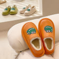 Pikkukuva 4 / 5: Vedenpitävät dinosaurus-tossut, söpöt lämpimät ja mukavat slip-on -tossut naisille ja tytöille, talvitarvike Apricot 38 39