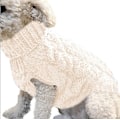 Miniatyrbild 4 av 4: Varmt hundtröja tröja kläder valp katt enfärgad stickad stickad kläder White XL