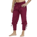 Miniatyrbillede 5 af 5: Middelalderbukser Vikingekostume til mænd Kvinder Piratbukser Snørebukser Renaissance Bukser Pirat Brun Sort Plus Size Halloween Brown M