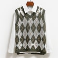 Miniatyrbilde 4 av 5: Strikket Vest, Casual Pullover Elastisk Genser Pink L
