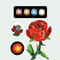 Miniatyrbild 3 av 5: Unika Mini Ros Byggklossar Romantiska Alla Hjärtans Dag Mors Dag Kärleksgåvor Kreativa Gör-det-själv Byggleksaksset För Heminredning rosa