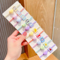 Miniatyrbild 4 av 5: Hög Elastisk Hårband Tjocka Hästsvanshållare Gummiband Med 3D-Hjärtdekor Single Love Sticker