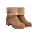 Miniatyrbillede 1 af 5: Dame Vinterstøvler Korte Sne Flock Varme Støvletter Sko Slip On Korte Ankel Chunky Hæl Støvler Khaki 41