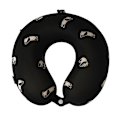 Miniatyrbild 1 av 4: Resekudde Memory Foam Nackkudde, bekvämt och andningsbart U-format huvud- och nackstöd black