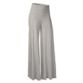 Miniatyrbild 1 av 2: Dam Wide Leg Palazzo Lounge Byxor Lättvikt Lös Bekväm Casual Pyjamasbyxa Grey M