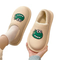 Pikkukuva 1 / 5: Vedenpitävät dinosaurus-tossut, söpöt lämpimät ja mukavat slip-on -tossut naisille ja tytöille, talvitarvike Apricot 40 41