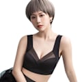 Miniatyrbillede 1 af 3: Dame Sømløs Push Up BH Shapewear Uden Bøjle Crop Top Vest Sports Bralette Undertøj Black 2XL