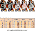 Pikkukuva 2 / 3: Kesäinen Camouflage T-paita Naisille V-kaula-aukolla ja Lyhyillä Hihoilla Leopard Pattern XL