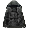 Miniatyrbillede 4 af 5: Herre Vinter Vatteret Foret Puffer Jakke Frakke Fleeceforet Overtøj Army Green 4XL