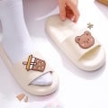 Miniatyrbillede 5 af 5: Strandsandaler Skridsikre Brusebads Slippers Bløde Sommer Sandaler A Green 40-41