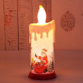 Miniatyrbilde 1 av 3: Julenisse Nattlys Juledekorasjon Simuleringsflamme Lys Led Lampe A Santa