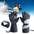 Miniatyrbillede 3 af 5: Unisex Cykelhandsker Touch Screen Fleece Termiske Skihandsker Vindtætte Udendørs Handsker Grey M