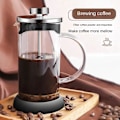 Miniatyrbillede 2 af 5: Kaffekander med filtre Varmebestandig rustfri tebrygger til te mælk kaffe 800ml