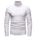 Miniatyrbild 1 av 2: Hög rullande polotröja i stickat för män White M