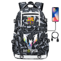 Miniatyrbild 1 av 4: Messi Barcelona tryckt ryggsäck resväska student skolväska vattentät datorväska32