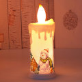Miniatyrbilde 1 av 3: Julenisse Nattlys Juledekorasjon Simuleringsflamme Lys Led Lampe A Snowman