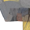Miniatyrbillede 4 af 4: Balinesisk Print Tørklæde Ginkgo Blad Sjal Wrap blue yellow