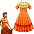 Pikkukuva 1 / 4: Encanto Pepa Lasten Tyttöjen Cosplay-asu Naamiaisasu Karnevaalijuhliin Prinsessamekot 8-9 Years