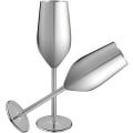 Miniatyrbillede 1 af 5: 2 stk. Beautify Brudsikre Champagnefløjter i Rustfrit Stål Sliver