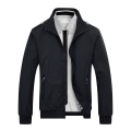 Miniatyrbilde 1 av 2: Herre Ensfarget Løs Casual Jakke Black 4XL