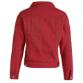 Miniatyrbild 4 av 4: Dam Solid Jeansjacka Långärmad Ming Kofta Kostym Ficka Kappa Topp Red S