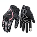Miniatyrbild 1 av 5: Motorcykelhandskar Tunn Mesh Andningsbar Alla Säsonger Ridhandskar Hel Fingerhandskar Anti Drop Slitstarka Racinghandskar Herr Sommar Pink M