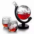Miniatyrbillede 1 af 2: Globe Vinbeholder Teknologi Karaffel Vinflaske Globe Iblødsætnings Vinflaske Bottle+2 cups